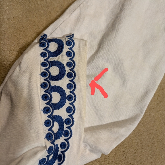 BODEN Rosanna Dress Tunic Coverup Embroidery Eyelet Scallop Blue White | Sz 16 - Picture 10 of 10